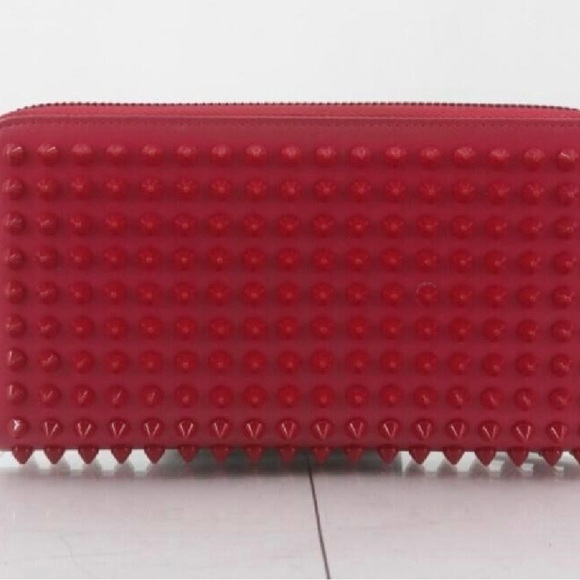 Christian Louboutin Red Studded Wallet - Picture 2 of 4